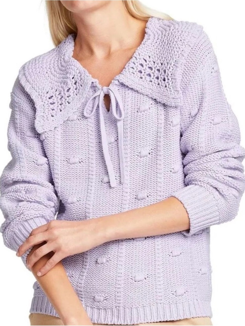Sandy Liang x Target Lilac Knit Sailor Collar Sweater – Size M